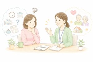 ケアマネに言ってはいけない3つの一言と言い換えスクリプトを示したインフォグラフィック